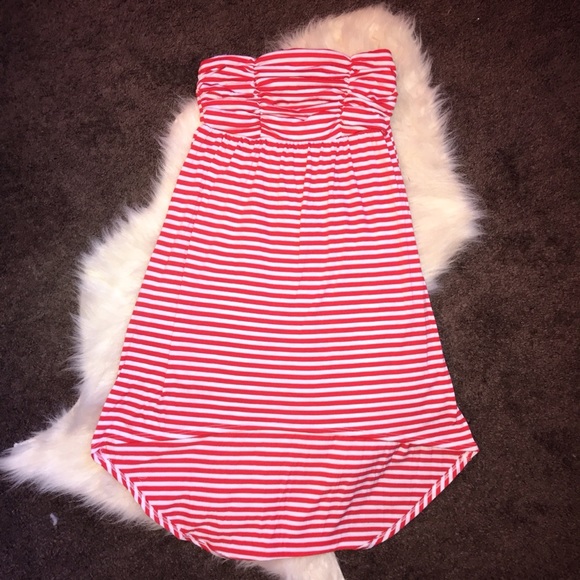 2B Bebe Dresses & Skirts - Strapless Striped Dress